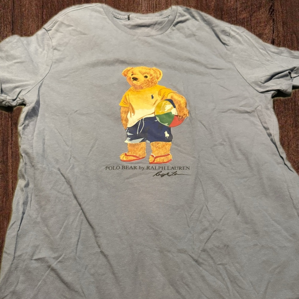 Ralph Lauren Light Gray Polo Bear Tee